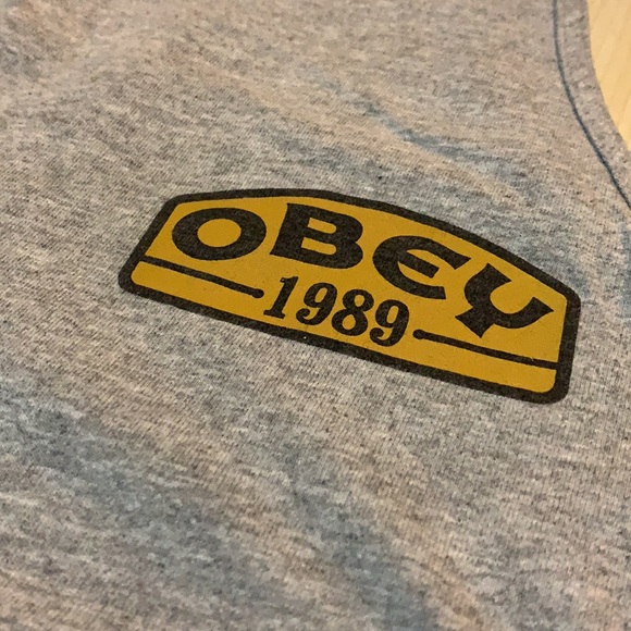 OBEY Men’s Grey Tank Top - Size Small - Picture 2 of 5